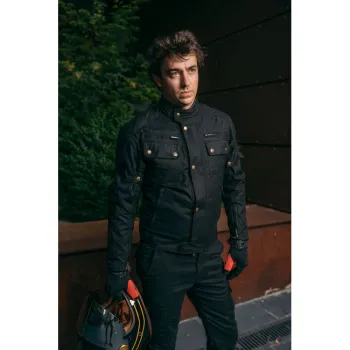 cafe 4 racer - By City Belfast III jacket black - By City Jackets 