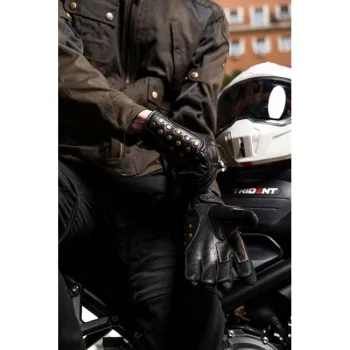 cafe 4 racer - Rukavice By City Thunder černé - By City Rukavice 