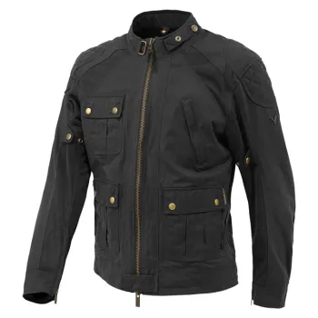 cafe 4 racer - Bunda Lumbershell čierna/olivová - Army Surplus Bundy 