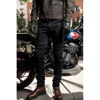 cafe 4 racer - By City Route II rifle čierne - By City Moto nohavice 