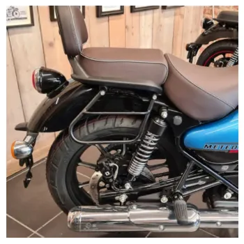 cafe 4 racer - LongRide, saddlebag holder. Black, Royal Enfield: 21-22 Meteor 350 - LONGRIDE Accessories & Holders 