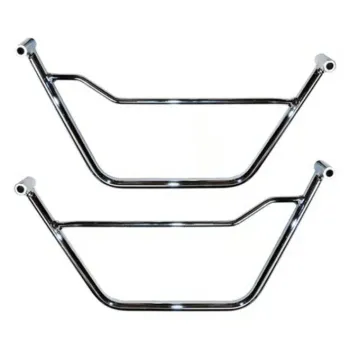 cafe 4 racer - LongRide, saddlebag holder. Black, Royal Enfield: 21-22 Classic 350 - LONGRIDE Accessories & Holders 