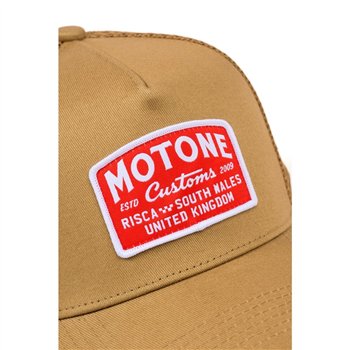 cafe 4 racer - Motone COTTONDUCK Trucker Cap - Black Suede - Arch Patch - Motone Caps 