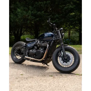 cafe 4 racer - Motone ALCANTARA Cobra Khan Seat - Full Diamond - Triumph Bobber - Motone Bobber Solo Seats 