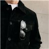 cafe 4 racer - Motone ROUGHNECK Reverse Suede Trucker Jacket (Black) - Motone Jackets 