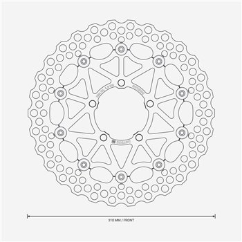 cafe 4 racer - Motone BUZZSAW 310 Front Brake Disc / Rotor (single) - Motone Motone 