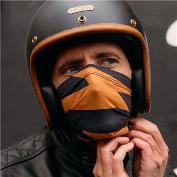 cafe 4 racer - Motone LIGHTNING Nákrčník (Okrová/Černá) - Motone Nákrčníky & šátky 
