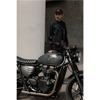 cafe 4 racer - Motone COACH Jacket - STEALTH Black/Black Logo/Reflective Rear Print - Motone Jackets 