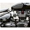cafe 4 racer - Motone Carb Cover 1200 Ribbed Black - Motone Triumph Thruxton 