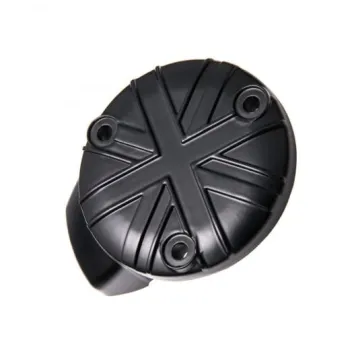 cafe 4 racer -  Motone TPS Carb/Throttle Body Cover - Pair - Union Jack - Black - Motone Triumph Thruxton 