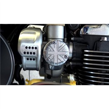 cafe 4 racer - Motone Carb Cover 1200 Union Jack Polish - Motone Triumph Thruxton 