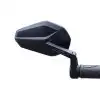 cafe 4 racer - Handlebar End Mirror "SOLID 10" D30 Black Aluminum Pair Adjustable Arm: 78mm 130 x 80mm - HS MOTO Germany Bar end mirrors 4251926907317