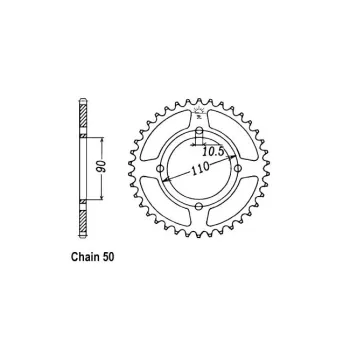JT Rear Sprocket 840.38