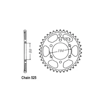 cafe 4 racer Chain & Sprocket custom bike parts 