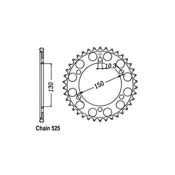 cafe 4 racer Reťazové kolečká - Rozety zadné  custom bike parts 