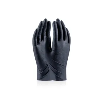 cafe 4 racer - Grippaz 246A Protiskluzové nitrilové rukavice černé velikost XXL/11 - 50 ks -  Jednorázové nitrilové rukavice 