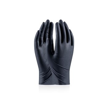 cafe 4 racer - Grippaz 246A Protišmykové nitrilové rukavice čierne veľkosť XXL/11 - 50ks -  Jednorázové nitrilové rukavice 