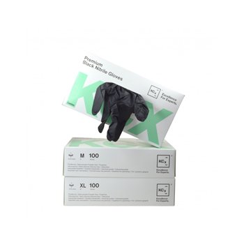 cafe 4 racer - Kemtex Black Nitrile Gloves Premium Size L/9 100pcs -  Disposable nitrile gloves 