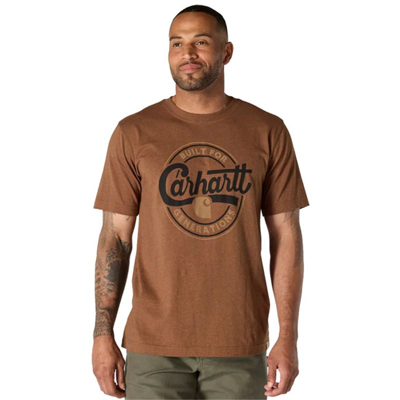 cafe 4 racer - Carhartt Script Graphic tričko red duck heather - Carhartt Trička 