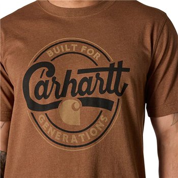 cafe 4 racer - Carhartt Script Graphic tričko red duck heather - Carhartt Trička 