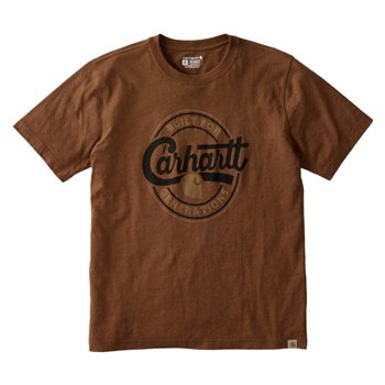 cafe 4 racer - Carhartt Script Graphic tričko red duck heather - Carhartt Trička 