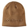 cafe 4 racer - Carhartt pletená čepice s reliéfním vzorem carharttr hnědá - Carhartt Zimní čepice 