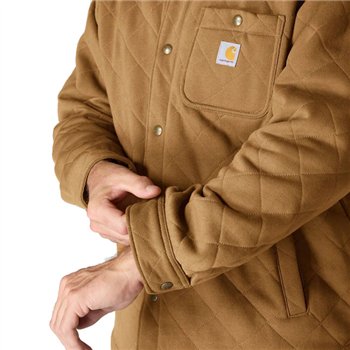cafe 4 racer - Carhartt Quilted Snap Front shirt carharttr brown - Carhartt Shirts 