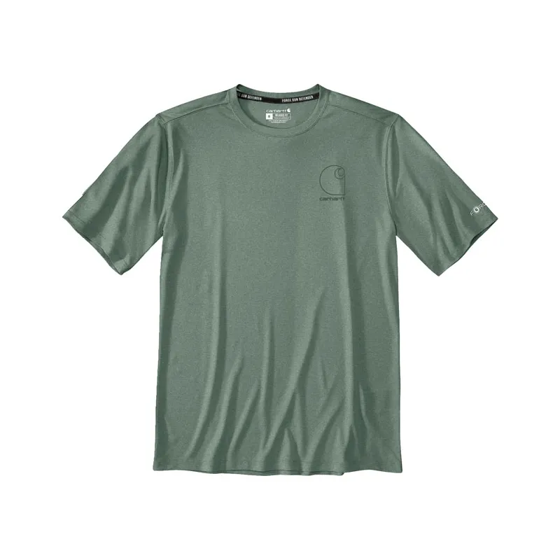 cafe 4 racer - Carhartt Force Sun DefenderT t-shirt green - Carhartt T-Shirts 