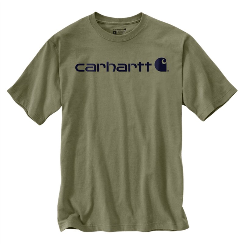 cafe 4 racer - Carhartt Dearborn Logo tričko dusty olive - Carhartt Tričká 