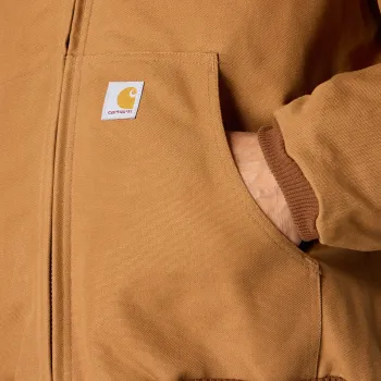 cafe 4 racer - Carhartt Ikonická J140 Pevná Kachna Aktivní bunda carharttr hnědá - Carhartt Bundy 