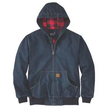 cafe 4 racer - Carhartt J140 Denim Active bunda sawyer - Carhartt Bundy 