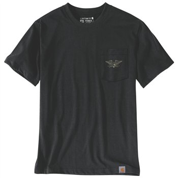 Carhartt Irvine Voľné Hardwork Eagle Tričko čierne