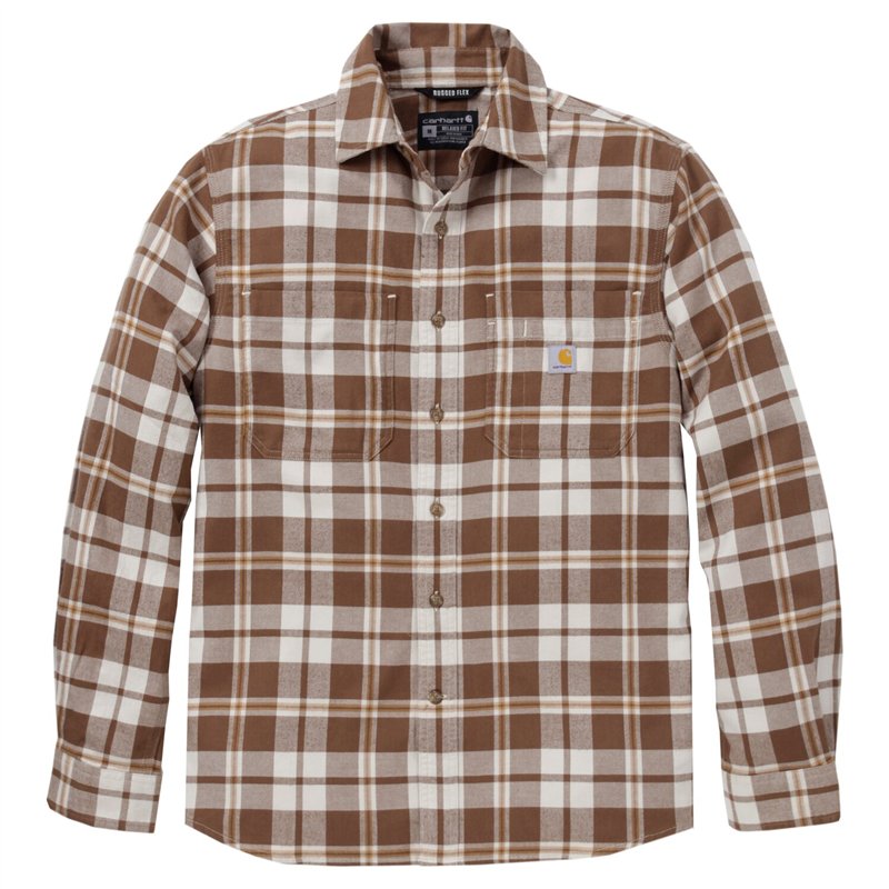 cafe 4 racer - Carhartt Hamilton Relaxed LS Plaid shirt Carhartt brown - Carhartt Shirts 