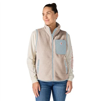 cafe 4 racer - Carhartt Sherpa Fleece vesta šedé duny - Carhartt Vesty 