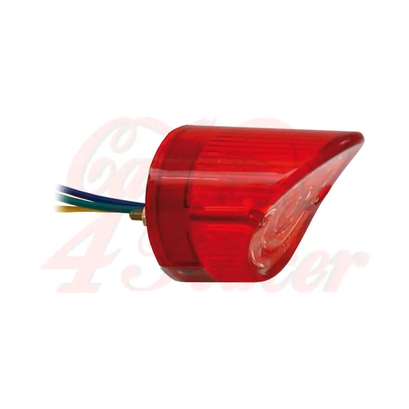 cafe 4 racer - L.E.D. SHARKNOSE TAILLIGHT, RED LENS - MCS LED Rear lights 
