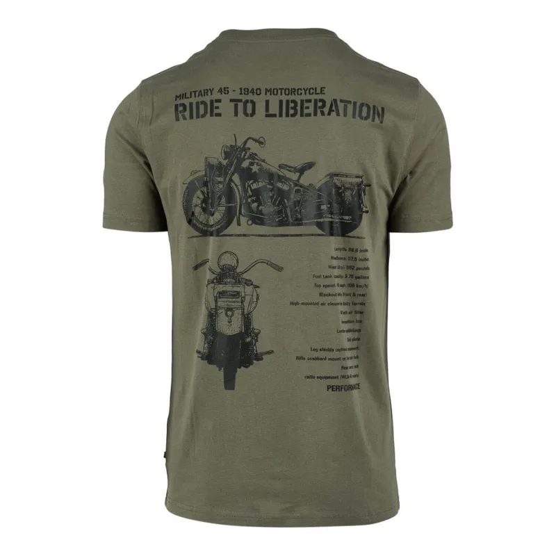 cafe 4 racer - Army Surplus Liberator WLA Odznak tričko zelené - Army Surplus Tričká 