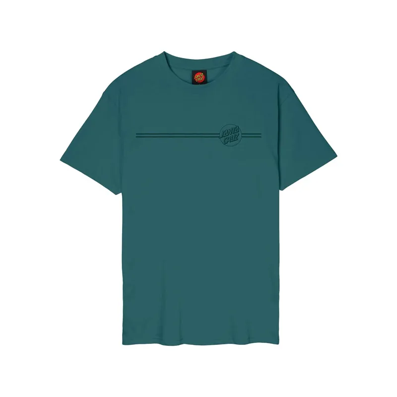 cafe 4 racer - Santa Cruz Tonal Opus Dot Stripe tričko cosmic teal - Santa Cruz Tričká 