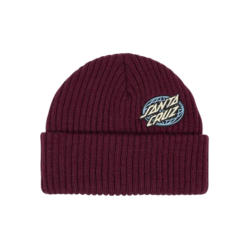 cafe 4 racer - Santa Cruz Global Oval Dot beanie dark cherry - Santa Cruz Beanies 