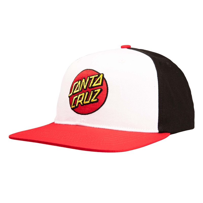 cafe 4 racer - Santa Cruz Classic Dot cap white/black/red - Santa Cruz Caps 