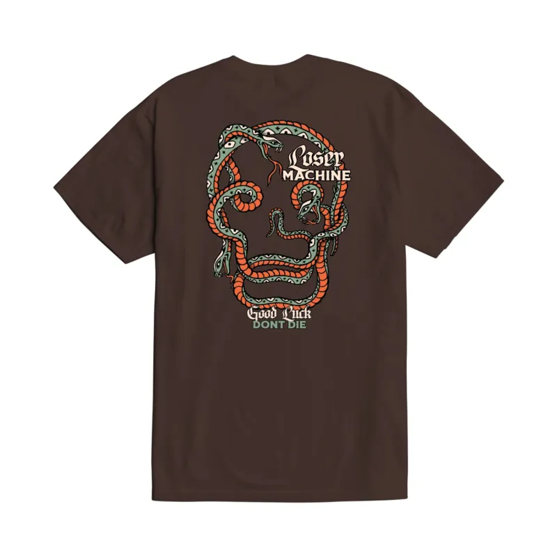 cafe 4 racer - Loser Machine Snake Eyes tričko java brown - Loser Machine Company Trička 