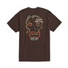 cafe 4 racer - Loser Machine Snake Eyes t-shirt java brown - Loser Machine Company T-Shirts 