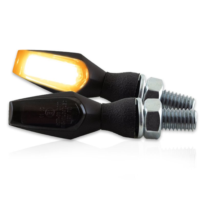 cafe 4 racer - COB Indicator "SHIELD" | Aluminum | Black | M8 - HS MOTO Germany Standard indicators 4251926912267