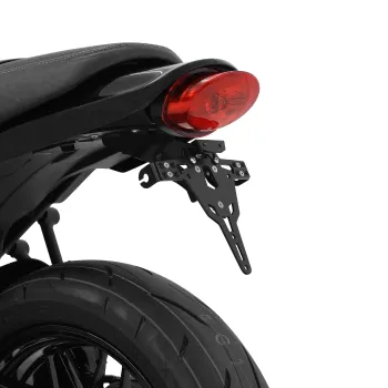 cafe 4 racer - Univerzální držák SPZ včetně. Osvětlení registrační značky LED ("Approved"), černá barva 2mm, velikost 180x200mm - KEDO Držáky SPZ a příslušenství 