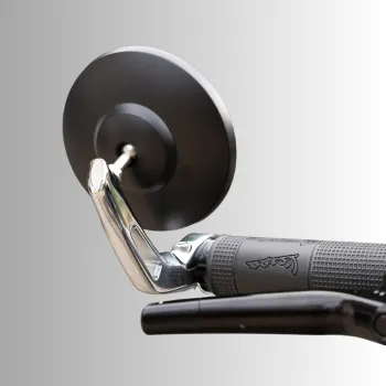 cafe 4 racer - Handlebar End Mirror "BOB 1" | Aluminum | chrome/black | D28 -  Bar end mirrors 4251926912793