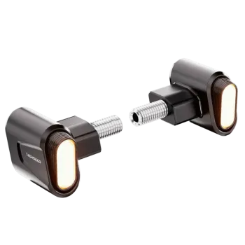 cafe 4 racer - Little Duke, mini turn signals. Chrome - MCS Standard indicators 