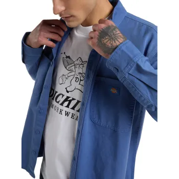 cafe 4 racer - Dickies 247 Garment Dyed Work shirt dutch blue - DICKIES Shirts 