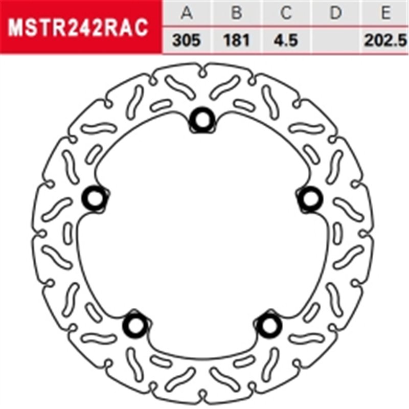 TRW Brake disc MSTR242RAC