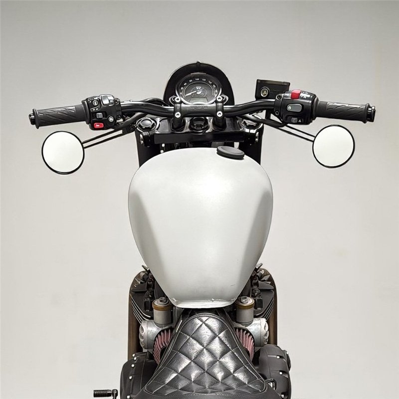 cafe 4 racer - 2 x SOMBRERO Billet Zrcátko 100mm - E-Mark - PÁR - Motone Standardní zrcadla 