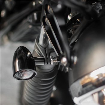 cafe 4 racer - The Clampits - 35mm - Držiaky na indikátory/ukazovatele smeru na vidlicu - Motone CNC hliníkové puzdra / držiaky 