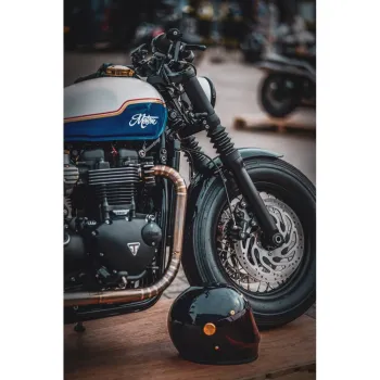 cafe 4 racer - The SPATZ - 47mm Kryty vidlic Triumph Bobber/Speedmaster Integrované držáky blinkrů - Motone Bonneville Bobber 2016-NOW 